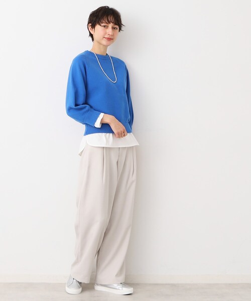 Dessin（デッサン）の「【洗える・4サイズ展開】バルーンスリーブニット（XS～L）（ニット/セーター・レディース・ネイビー/ネイビー系/ブルー/ホワイト系・00/03/02/01）」の21枚目の写真