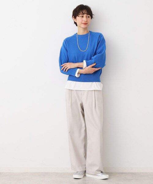 Dessin（デッサン）の「【洗える・4サイズ展開】バルーンスリーブニット（XS～L）（ニット/セーター・レディース・ネイビー/ネイビー系/ブルー/ホワイト系・00/03/02/01）」の20枚目の写真