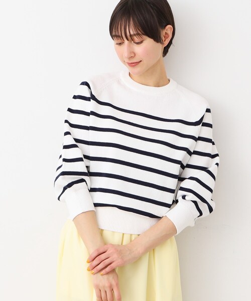 Dessin（デッサン）の「【洗える・4サイズ展開】バルーンスリーブニット（XS～L）（ニット/セーター・レディース・ネイビー/ネイビー系/ブルー/ホワイト系・00/03/02/01）」の14枚目の写真