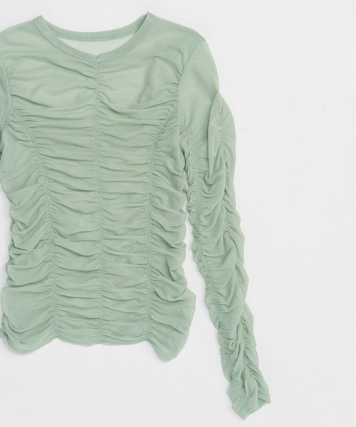 See-through Shirring Top/シースルーシャーリングトップス