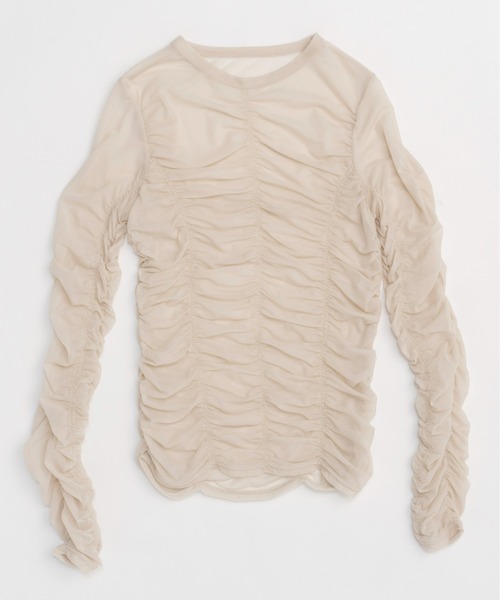See-through Shirring Top/シースルーシャーリングトップス