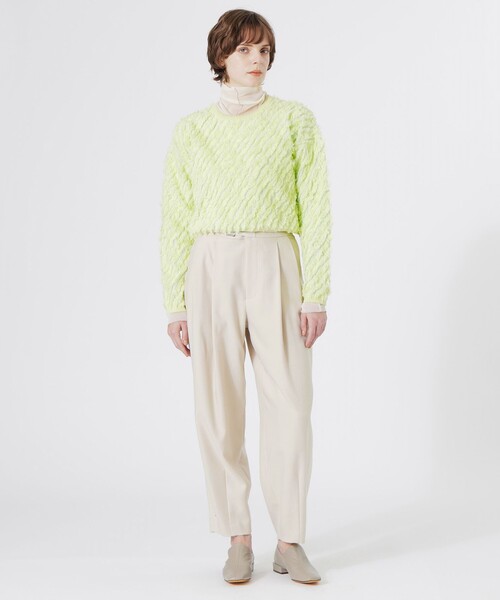 LOVELESS（ラブレス）の「カットジャガードプルオーバー（Tシャツ/カットソー・レディース・ブルー系その他2/オフホワイト/グレー/ライトグリーン・36）」の8枚目の写真