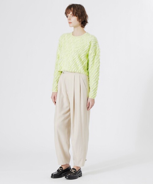 LOVELESS（ラブレス）の「カットジャガードプルオーバー（Tシャツ/カットソー・レディース・ブルー系その他2/オフホワイト/グレー/ライトグリーン・36）」の9枚目の写真