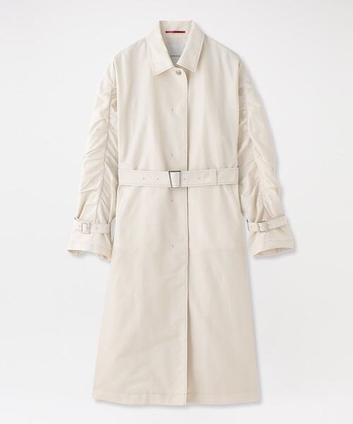 LOVELESS（ラブレス）の「ギャザースリーブオーバーコート（トレンチコート・レディース・ベージュ系その他/ホワイト系その他・36）」の6枚目の写真