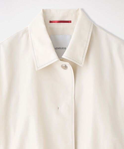 LOVELESS（ラブレス）の「ギャザースリーブオーバーコート（トレンチコート・レディース・ベージュ系その他/ホワイト系その他・36）」の9枚目の写真