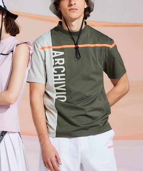 archivio（アルチビオ）の「<MENS>配色切替UV速乾プルオーバー（Tシャツ/カットソー・メンズ・グリーン/ホワイト/ブラック・M/L/LL）」の16枚目の写真