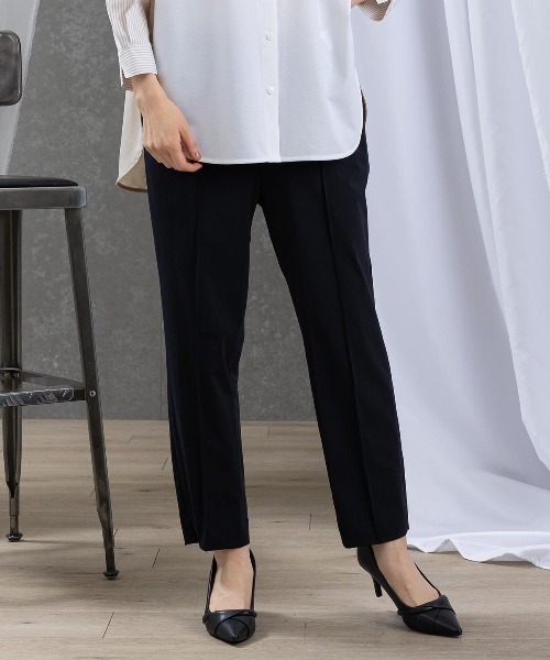 STUDIO PICONE(スタジオピッコーネ)の「2WAYストレッチセンタープレスパンツ(その他パンツ・レディース・ブラック/ライトオレンジ系/ベージュ・M/L/LL)」の19枚目の写真