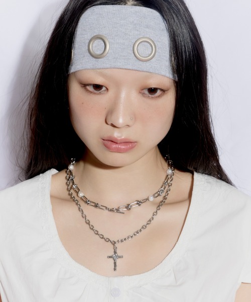 DTYYPE(ドタイプ)の「パールクロス2連ネックレス(ネックレス・レディース・シルバー・FREE)」の19枚目の写真