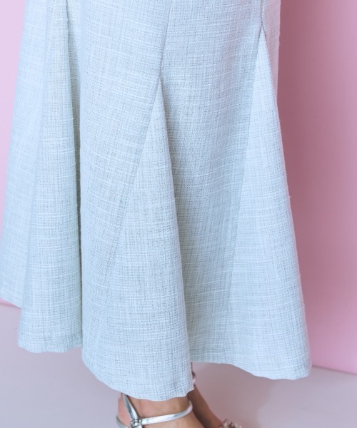 marun（マルン）の「＜大きいサイズ＞サマーツイードマーメイドスカート marun（スカート・レディース・ブラック系/ホワイト系・L/LL/3L/4L/5L）」の13枚目の写真