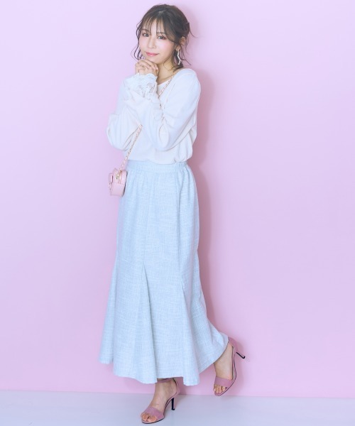 ツイードマーメイドスカート marun marun スカート 「大きいサイズ」 ツイードマーメイドスカート