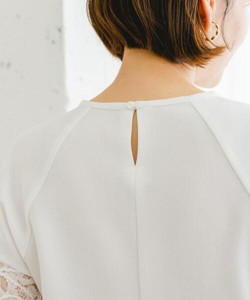 F by ROSSO(エフバイロッソ)の「F by ROSSO コードレースドッキングブラウス(シャツ/ブラウス・レディース・オフホワイト/ブラック・FREE)」の6枚目の写真