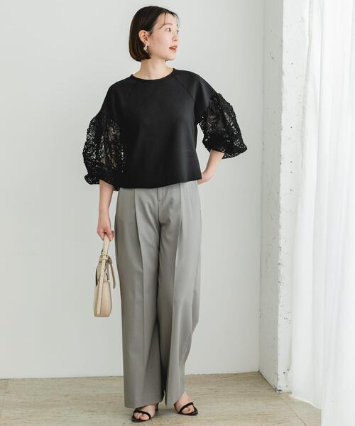 F by ROSSO(エフバイロッソ)の「F by ROSSO コードレースドッキングブラウス(シャツ/ブラウス・レディース・オフホワイト/ブラック・FREE)」の12枚目の写真