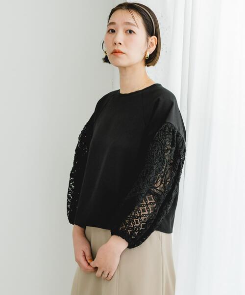 F by ROSSO(エフバイロッソ)の「F by ROSSO コードレースドッキングブラウス(シャツ/ブラウス・レディース・オフホワイト/ブラック・FREE)」の15枚目の写真