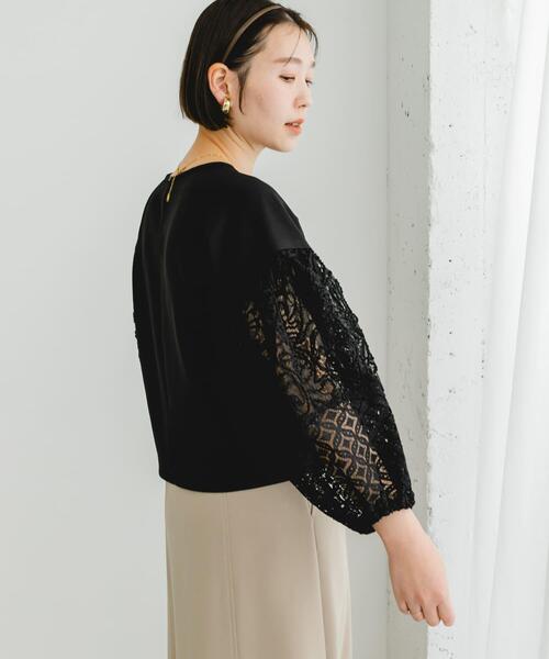 F by ROSSO(エフバイロッソ)の「F by ROSSO コードレースドッキングブラウス(シャツ/ブラウス・レディース・オフホワイト/ブラック・FREE)」の16枚目の写真