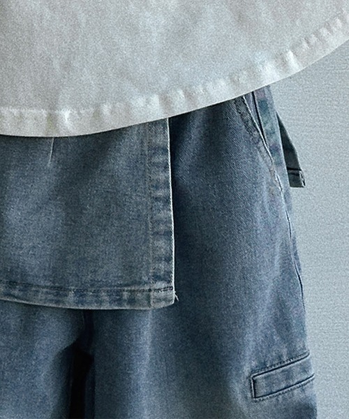 aimoha（アイモハ）の「【aimoha-KIDS-】アシンメトリーデニムパンツ（デニムパンツ・キッズ・ブルー・110/120/130/140/150/160）」の2枚目の写真