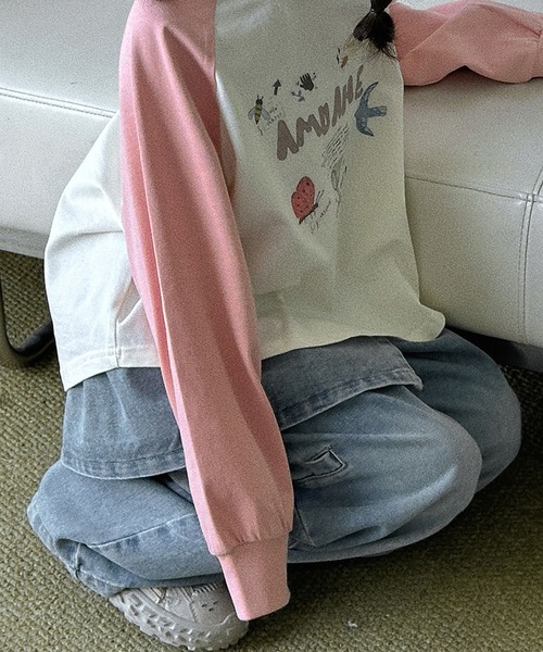 aimoha（アイモハ）の「【aimoha-KIDS-】アシンメトリーデニムパンツ（デニムパンツ・キッズ・ブルー・110/120/130/140/150/160）」の4枚目の写真