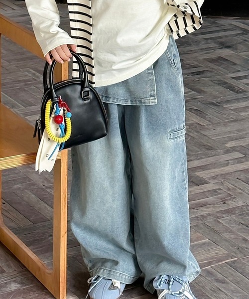 aimoha（アイモハ）の「【aimoha-KIDS-】アシンメトリーデニムパンツ（デニムパンツ・キッズ・ブルー・110/120/130/140/150/160）」の9枚目の写真
