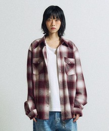 SLOWACID | 【UNISEX】SLOW ACID／オンブレチェックシャツ(シャツ/ブラウス)