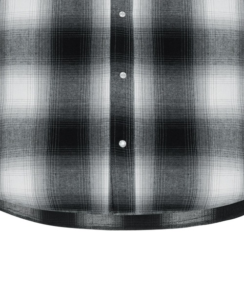 SLOWACID（スローアシッド）の「【UNISEX】SLOW ACID／オンブレチェックシャツ（シャツ/ブラウス・レディース・ボルドー/ブラック・MEDIUM/LARGE）」の12枚目の写真