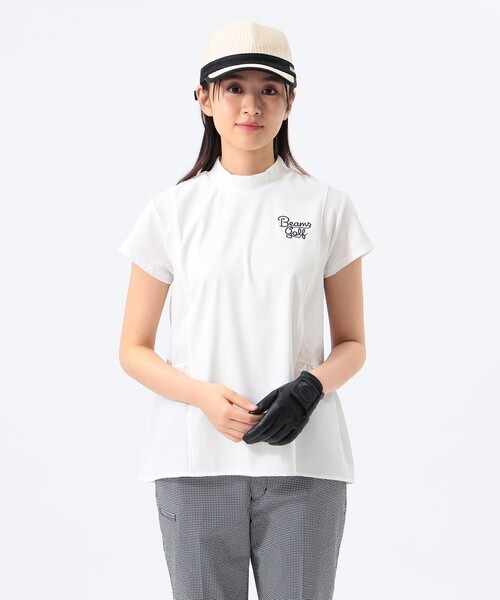 【新品】BEAMS GOLF　ペイズリー柄モックネックシャツ（Ｌ） BEAMS GOLF（ビームスゴルフ）の「BEAMS GOLF PURPLE LABEL