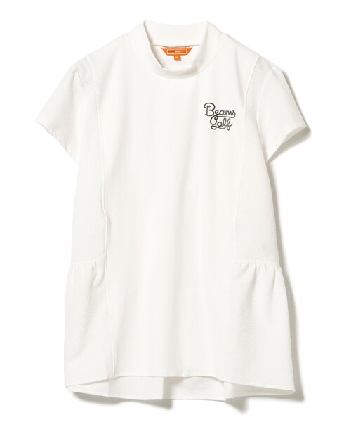 BEAMS GOLF(ビームスゴルフ)の「ORANGE LABEL / 切り替え ギャザーモックネックシャツ(Tシャツ/カットソー・レディース・ブラック/ホワイト・MEDIUM/LARGE/SMALL)」の11枚目の写真