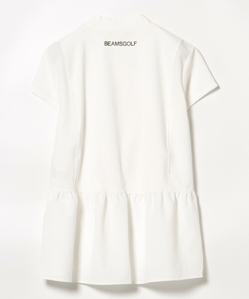 BEAMS GOLF(ビームスゴルフ)の「ORANGE LABEL / 切り替え ギャザーモックネックシャツ(Tシャツ/カットソー・レディース・ブラック/ホワイト・MEDIUM/LARGE/SMALL)」の12枚目の写真