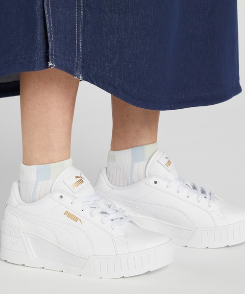 PUMA プーマ ウィメンズ カルメン ウェッジ レザー スニーカー