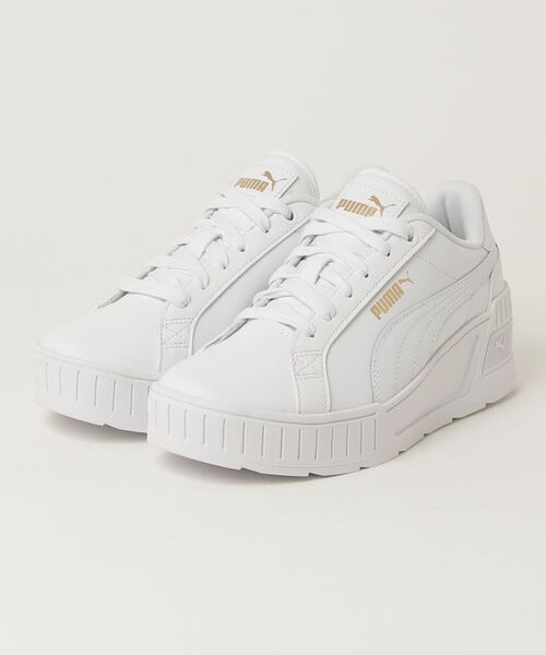 PUMA プーマ ウィメンズ カルメン ウェッジ レザー スニーカー