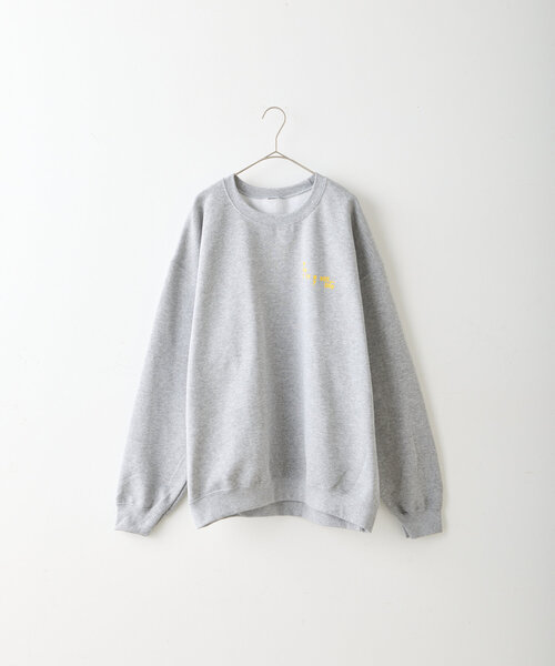 WHIMSIC（ウィムジック）の「【UNISEX】プリントロゴスウェット”LOOPY FRUITS”（スウェット・メンズ・グレー/ネイビー・FREE）」の5枚目の写真