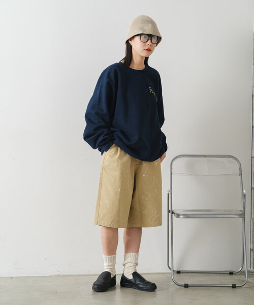 WHIMSIC（ウィムジック）の「【UNISEX】プリントロゴスウェット”LOOPY FRUITS”（スウェット・メンズ・グレー/ネイビー・FREE）」の8枚目の写真