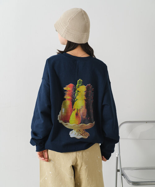 セール】【UNISEX】プリントロゴスウェット”LOOPY FRUITS