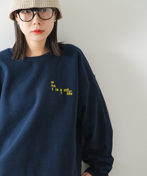 WHIMSIC（ウィムジック）の「【UNISEX】プリントロゴスウェット”LOOPY FRUITS”（スウェット・メンズ・グレー/ネイビー・FREE）」の13枚目の写真