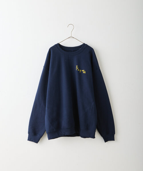 WHIMSIC（ウィムジック）の「【UNISEX】プリントロゴスウェット”LOOPY FRUITS”（スウェット・メンズ・グレー/ネイビー・FREE）」の17枚目の写真