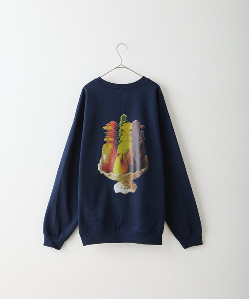 WHIMSIC（ウィムジック）の「【UNISEX】プリントロゴスウェット”LOOPY FRUITS”（スウェット・メンズ・グレー/ネイビー・FREE）」の18枚目の写真