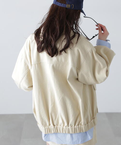 FREE'S MART（フリーズマート）の「◆〈セットアップ対応〉ウォッシュドワークジャケット（その他アウター・レディース・ホワイト/ベージュ・MEDIUM/SMALL）」の7枚目の写真