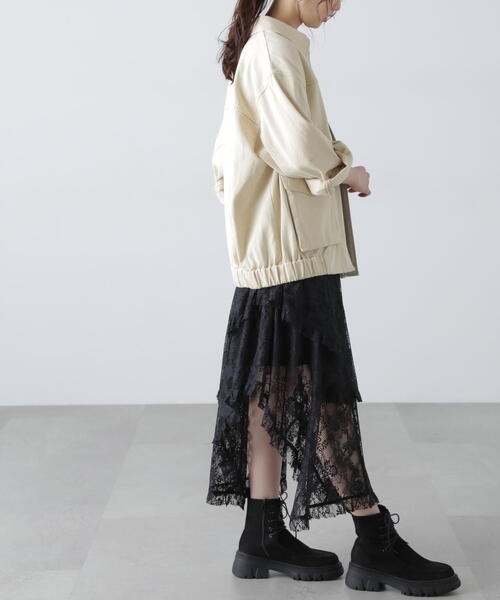 FREE'S MART（フリーズマート）の「◆〈セットアップ対応〉ウォッシュドワークジャケット（その他アウター・レディース・ホワイト/ベージュ・MEDIUM/SMALL）」の13枚目の写真