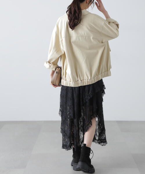 FREE'S MART（フリーズマート）の「◆〈セットアップ対応〉ウォッシュドワークジャケット（その他アウター・レディース・ホワイト/ベージュ・MEDIUM/SMALL）」の14枚目の写真