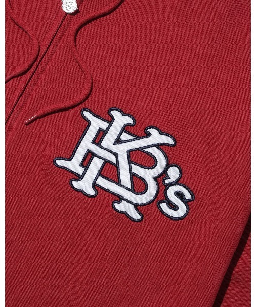 KEBOZ(ケボズ)の「EFG SWEAT FULL ZIP HOODIE(パーカー・メンズ・グレー/ブラック/スカイブルー/レッド・M/S/XL/L/2XL)」の5枚目の写真