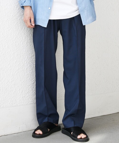 SHIPS any(シップス エニィ)の「SHIPS any:〈吸水速乾〉Rapidry クリース イージー パンツ(セットアップ対応)◇(スラックス・メンズ・ブラック/ダークブルー/グレー/ライトグレー・X-LARGE/SMALL/LARGE/MEDIUM)」の4枚目の写真