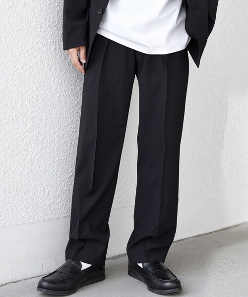 SHIPS any(シップス エニィ)の「SHIPS any:〈吸水速乾〉Rapidry クリース イージー パンツ(セットアップ対応)◇(スラックス・メンズ・ブラック/ダークブルー/グレー/ライトグレー・X-LARGE/SMALL/LARGE/MEDIUM)」の3枚目の写真