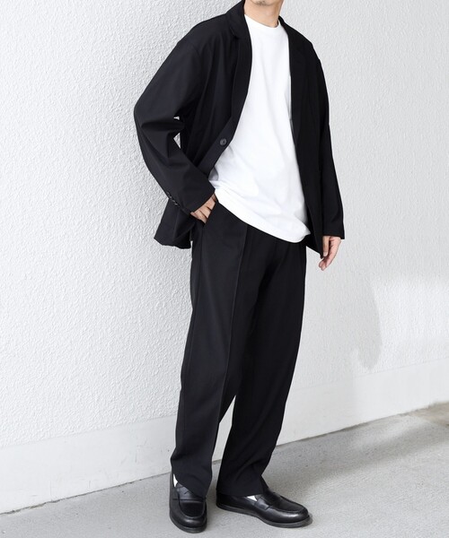 SHIPS any(シップス エニィ)の「SHIPS any:〈吸水速乾〉Rapidry クリース イージー パンツ(セットアップ対応)◇(スラックス・メンズ・ブラック/ダークブルー/グレー/ライトグレー・X-LARGE/SMALL/LARGE/MEDIUM)」の15枚目の写真
