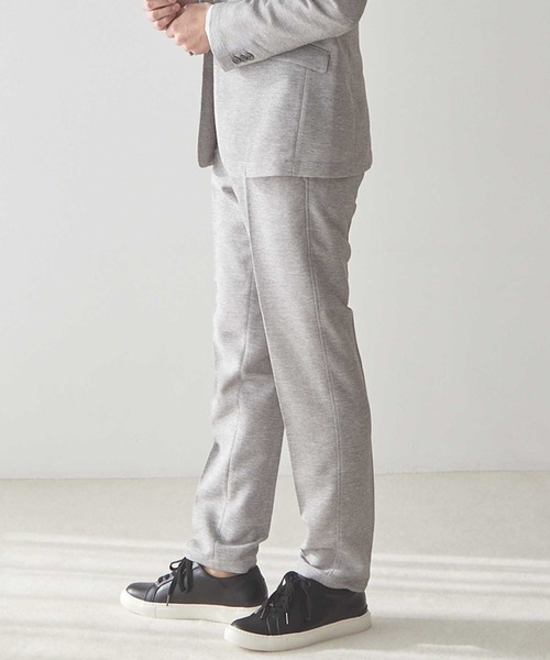 UNION STATION（ユニオンステーション）の「【セットアップ対応可】カラミ織り サマースラックス（スラックス・メンズ・ライトグレー/ネイビー・M/S/L/LL）」の4枚目の写真