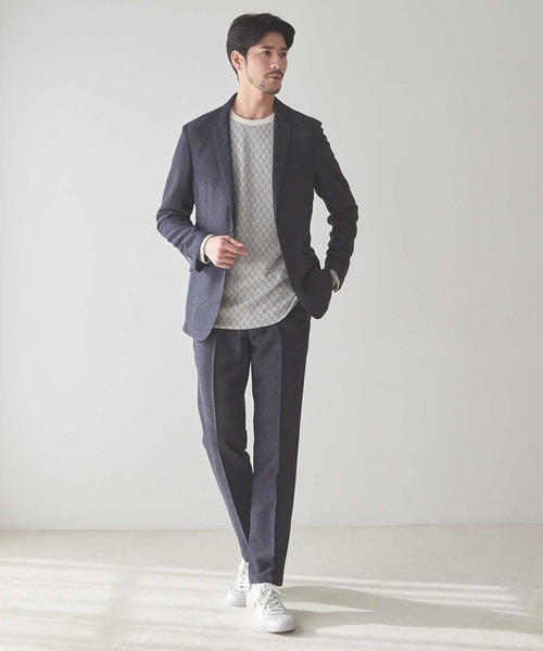 UNION STATION（ユニオンステーション）の「【セットアップ対応可】カラミ織り サマースラックス（スラックス・メンズ・ライトグレー/ネイビー・M/S/L/LL）」の12枚目の写真