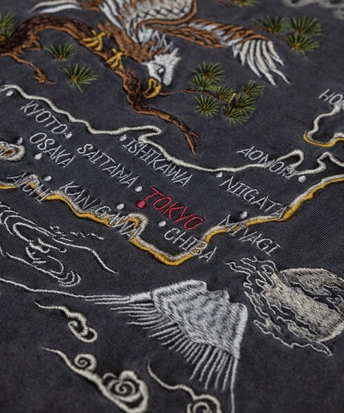 schott（ショット）の「Schott/ショット 別注 刺繍JAPAN Tシャツ/バック刺繍（Tシャツ/カットソー・メンズ・ブラック/オフホワイト・X-LARGE/LARGE/MEDIUM）」の17枚目の写真