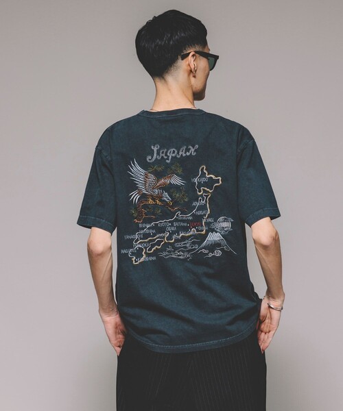 schott（ショット）の「Schott/ショット 別注 刺繍JAPAN Tシャツ/バック刺繍（Tシャツ/カットソー・メンズ・ブラック/オフホワイト・X-LARGE/LARGE/MEDIUM）」の14枚目の写真