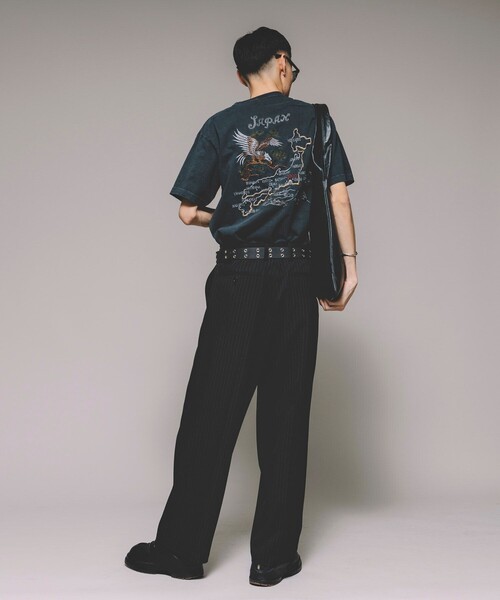 雑誌で紹介された Schott/ショット Tシャツ/バック刺繍（Tシャツ 刺繍JAPAN 別注 トップス