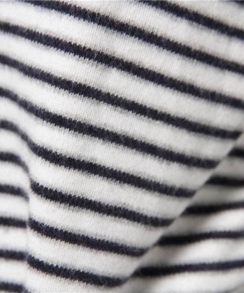 coen（コーエン）の「スムースボーダータートルネックカットソー（Tシャツ/カットソー・レディース・オリーブ/ネイビー・MEDIUM/LARGE）」の9枚目の写真