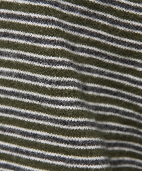 coen（コーエン）の「スムースボーダータートルネックカットソー（Tシャツ/カットソー・レディース・オリーブ/ネイビー・MEDIUM/LARGE）」の10枚目の写真