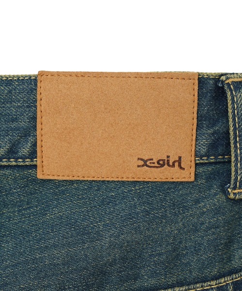 X-girl（エックスガール）の「PANELED DENIM PANTS（デニムパンツ・レディース・ブラック/インディゴブルー・S/M/XS）」の5枚目の写真