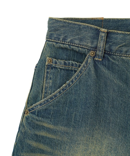 X-girl（エックスガール）の「PANELED DENIM PANTS（デニムパンツ・レディース・ブラック/インディゴブルー・S/M/XS）」の6枚目の写真